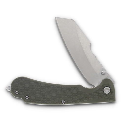 Daggerr Knives Rhino Folding Knife OD GREEN Stonewash SHEEPSFOOT