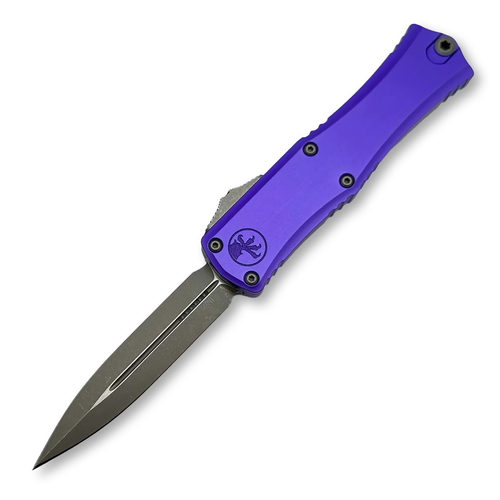 Microtech Hera II Mini Purple OTF Auto Knife 3in Apocalyptic Bayonet