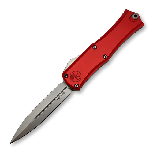 Microtech Hera II Mini DE Red Stonewash Standard plain DAGGER