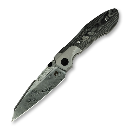 Null Knives Voodoo Black Camo 3.6in Plain Bjorkmans Twist Wharncliffe Front Open
