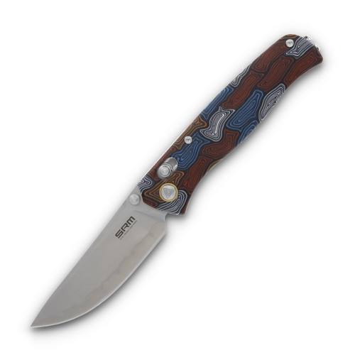 SRM Knives 255L Folding Knife Bead Blast/Multi-Color G-10