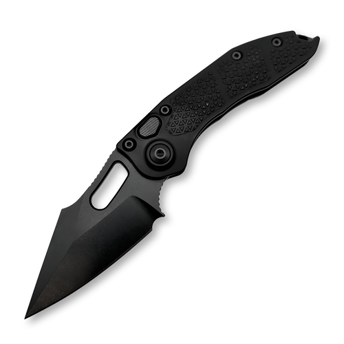 Microtech Stitch S/E Automatic Knife Black Alum 3.75Inch Black DLC