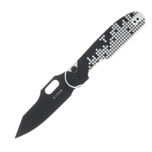 Kizer Cormorant Folding Knife 3.16 Inch Plain Black Clip Point V4562A1