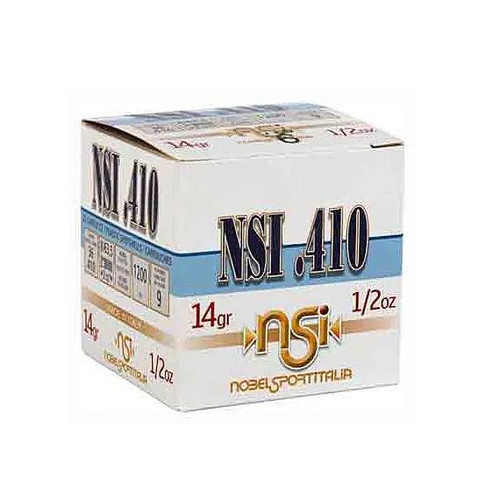 Nobel Sport Club USA .410 Ga 2.5in #8 Shot 1/2oz Lead 25 Rd Box