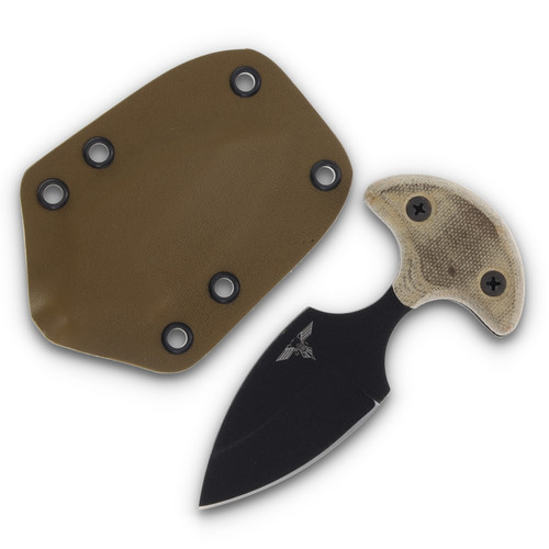 GTI49 GTI CUSTOM PUSH DAGGER COYOTE BROWN SHEATH