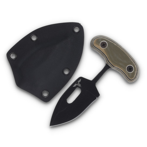 GTI50 GTI CUSTOM PUSH DAGGER T-HANDLE BLACK SHEATH