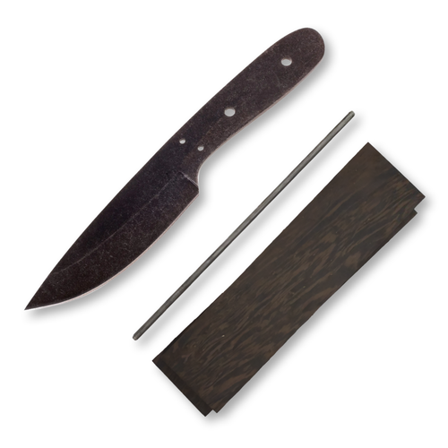 Premium Fury Skinner Stonewash Knife Making Kit Wenge Wood