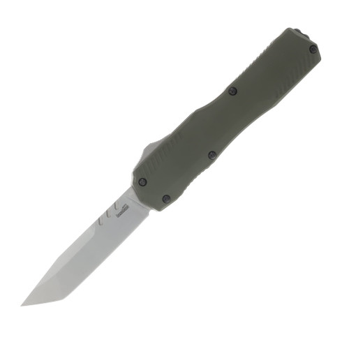 Kershaw Livewire OTF Auto Knife OD Green - 3.3in Stonewash Tanto SE Plain AUKS9000TOLSW