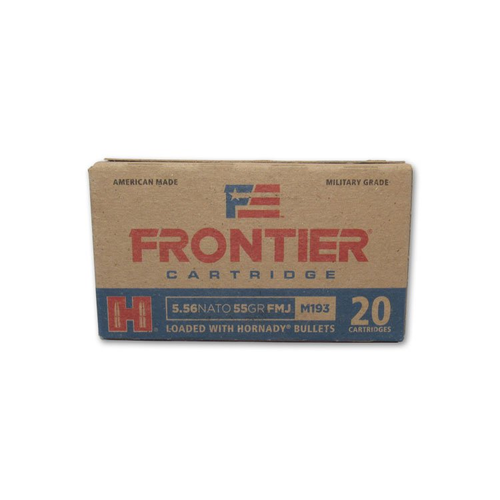 Hornady Frontier Cartridge 5.56x45mm Nato Ammunition 55 Grain Hornady FMJ 20 Rounds FR200