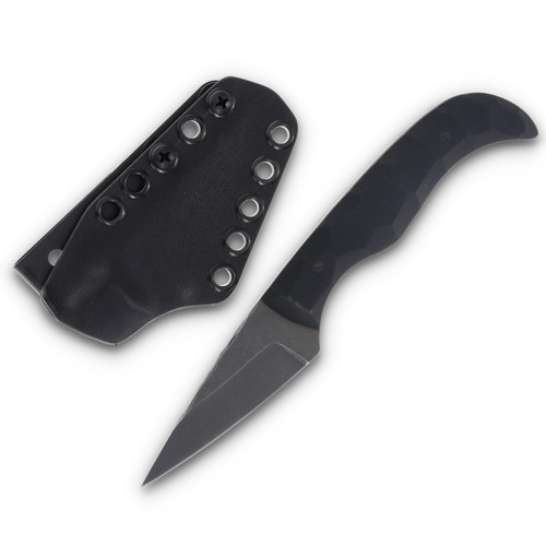 Auxiliary Mfg. Karl Jr Black G-10 Fixed Blade With Kydex Sheath