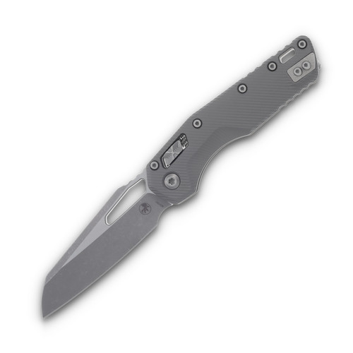 Microtech MSI Ram-Lok Fluted Natural Clear 3.88in Apocalyptic Wharncliffe Blade