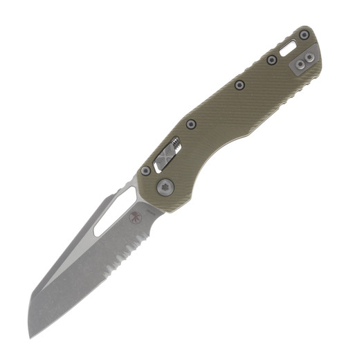 Microtech MSI Ram-Lok Fluted G10 OD Green 3.88in Apocalyptic PS Wharncliffe