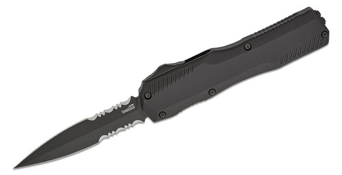 Kershaw Livewire OTF Auto Knife Black 3.45in D/E Combo Edge Dagger Blade