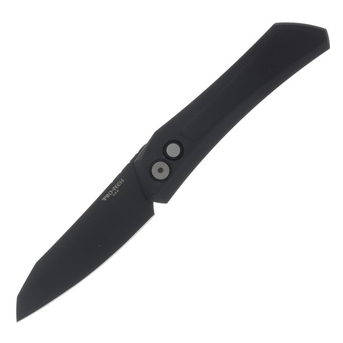Pro Tech Auto Oligarch Solid Grey Aluminum Handle DLC Black Magnacut Blade AUPTDS103