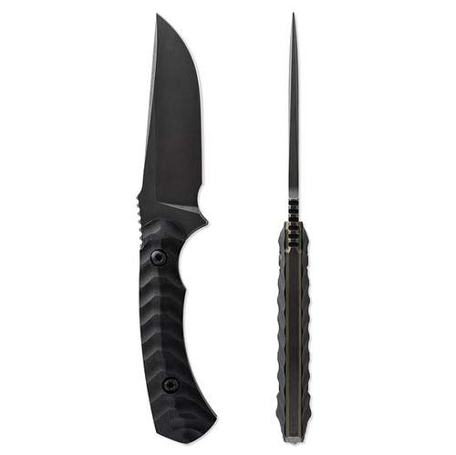 TOOR Brauler Bomber Black 3.87 Inch Plain Black Drop Point