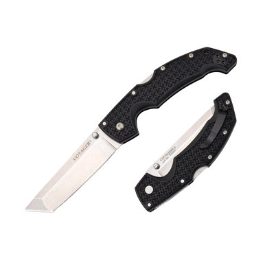Cold Steel Large Voyager Folding Knife 4in Plain Edge GrivEx