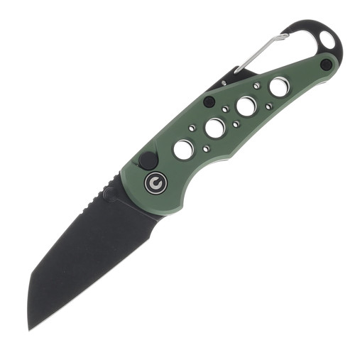 CIVIVI Pragma Green 2.2 Inch Plain Black Stonewash Wharncliffe C23062B-3