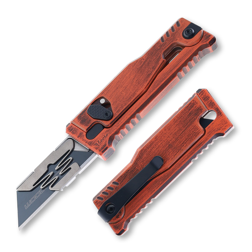 REATE EXO-U Gravity Knife Orange 2.4in Plain Dual Finish Wharncliffe