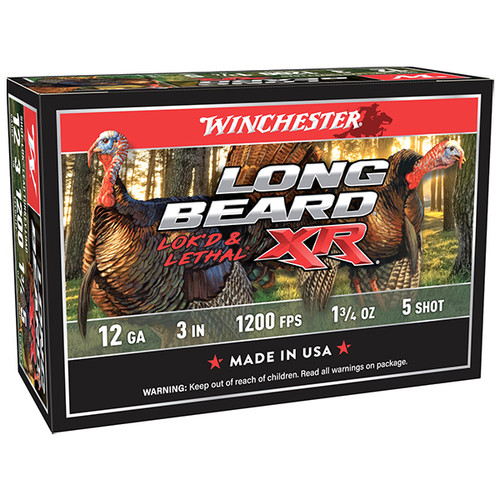 Winchester Long Beard XR 12 Gauge Shotshell 10 Rounds 3in 1-3/4oz #5 Steel Birdshot   
