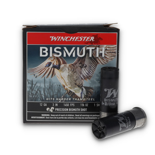 Winchester Waterfowl Bismuth 12 Gauge 3in 1-3/8oz #1 Shot Ammo 25rds