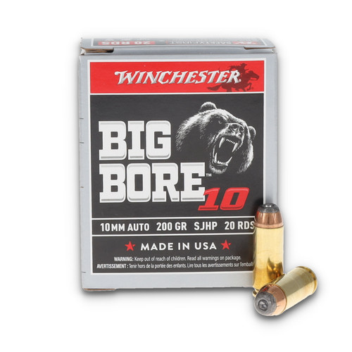 Winchester Big Bore 10mm Auto Ammo SJHP 200gr 20Rd Box
