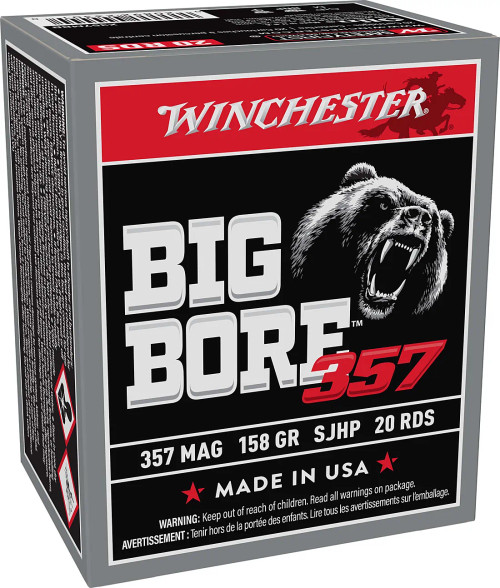 Winchester Big Bore .357 Mag 158gr SJHP Brass Ammo 20Rd