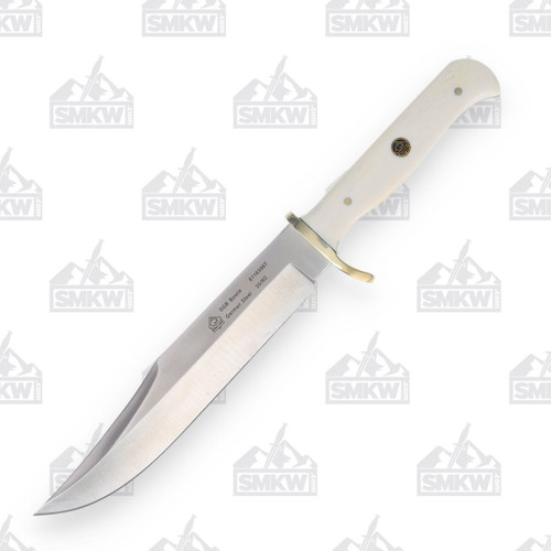 Puma SGB Bowie Knife White Smooth Bone 6.7in Plain Satin Clip Point 1