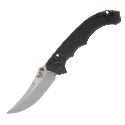 Benchmade Mini Bedlam 3.45 Inch Plain Stonewash Trailing Point BM865-02