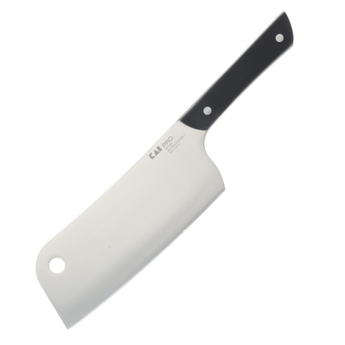 KAI Housewares Pro Kitchen Cleaver 7in Plain Edge Riveted POM Handle SHT7067