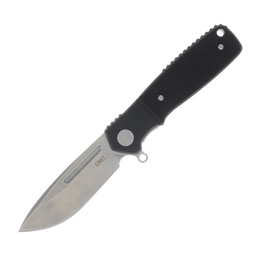 CRKT Homefront Compact Folding Knife 2.91in Plain Stonewash Drop Point CRK246KXP
