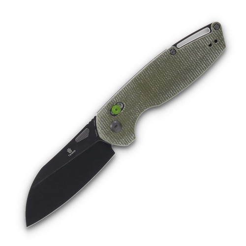 Tenable Knives Model 6 Green Micarta Handle Blackwash 14C28N Blade