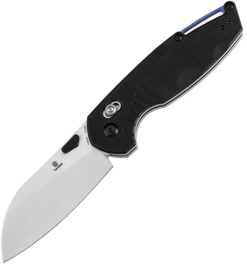 Tenable Knives Model 6 Black G-10 With Lines Handle Satin 14C28N Blade T1022V4