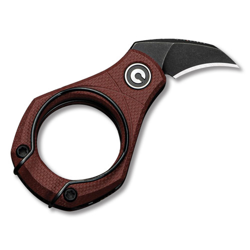 CIVIVI Pyrus Slipjoint Utility Knife Burgundy G10 Black Hawkbill Blade