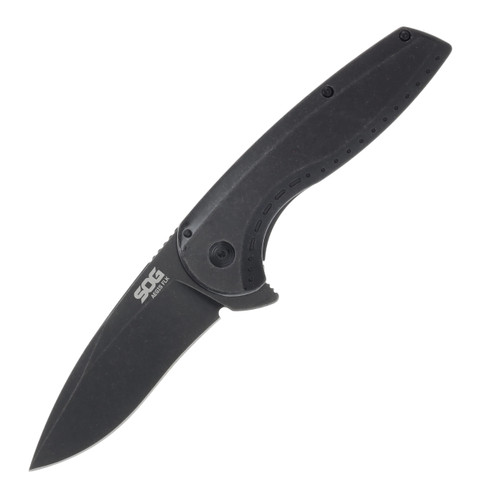 SOG Aegis FLK 2.0 Folding Knife 3.25 Inch Plain Black PVD Drop Point SOG-14-41-05-43