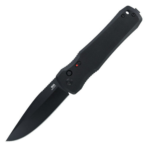 Sog Spec Elite II Black G-10 Handle Black PVD Cryo AUS10A Drop Point Blade SOG-SE-63
