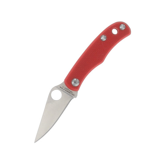 Spyderco Bug Red G-10 Folding Knife 1.27in Satin Blade SPC133GRDP