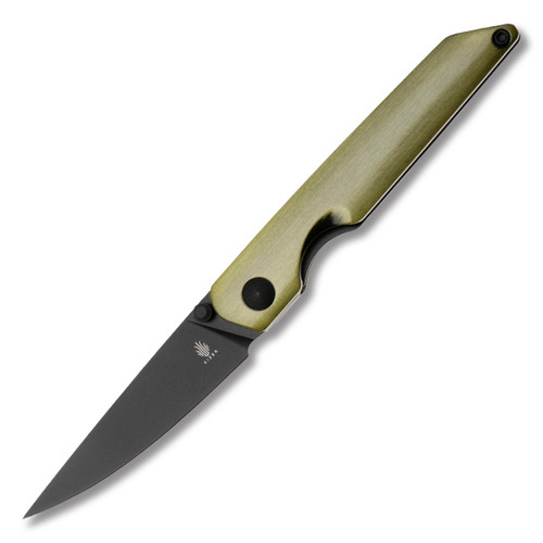 Kizer Shot Linerlock Folding Knife Black 154CM Green Aluminum