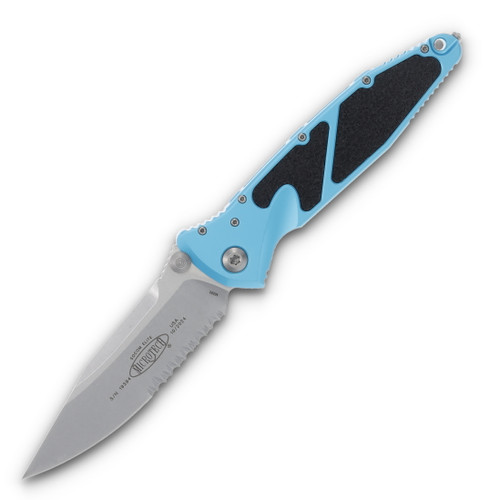 Microtech Socom Elite S/E Stonewash Partially Serrated Turquoise