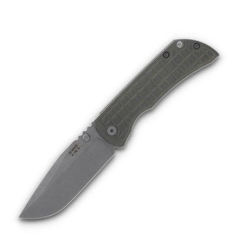 McNee's MAC2 3.5  Folding Knife Frag Patterned Atomic Green/Bronze Titanium