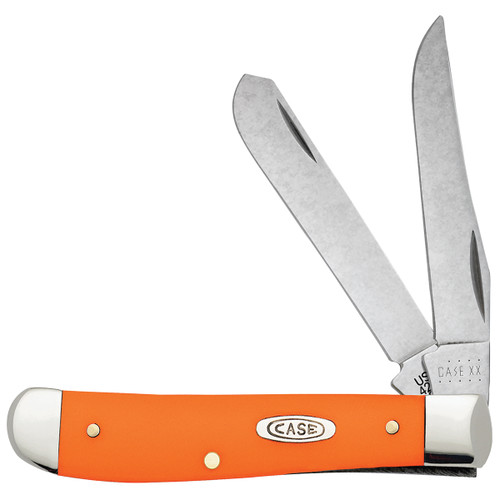 Case Smooth Orange Synthetic Stainless Mini Trapper Folding Knife