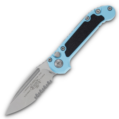 Microtech LUDT Gen III Automatic Knife P/S Stonewash/Turquoise