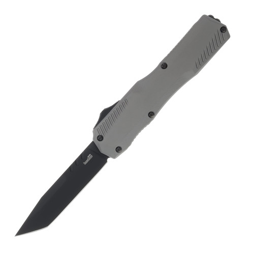Kershaw 9000TGRYBLK Livewire Gray Auto OTF Knife 3.3in Black Tanto Blade