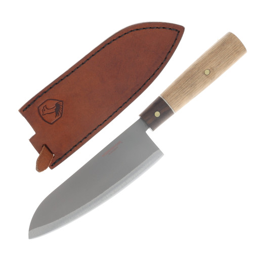 Condor Tool & Knife Kondoru Santoku Kitchen Knife Blasted Satin Finish Walnut CTK500065