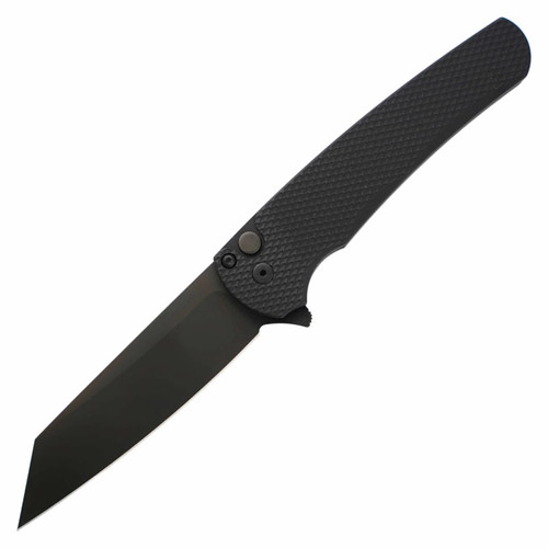 Pro Tech Malibu Folding Knife Black 3.25in DLC Magnacut Reverse Tanto Blade