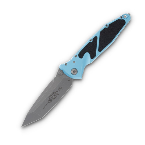 Microtech Socom Elite Folding Knife Turquoise 4.0in Apocalyptic Tanto Plain Edge