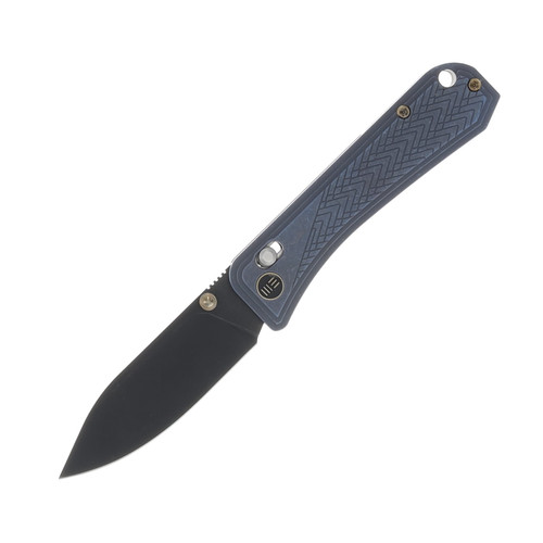WE Knife Co Bougie Banter Blue 2.91in Plain Black Stonewash Modified Drop Point WE24009-1