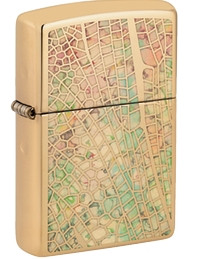 Zippo Lighter Dragonfly Wing Design High Polish Brass ZP46006