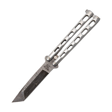 Bear & Son Damascus Balisong Armor-Piercing