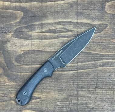 Bradford Guardian 3.2 Fixed Blade Knife Nimbus M390/3D Carbon Fiber with Leather Sheath