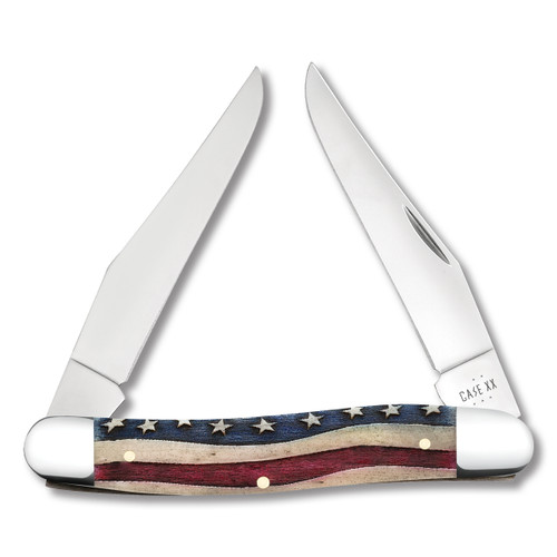 Case XX Star Spangled Smooth Bone Muskrat Pocket Knife